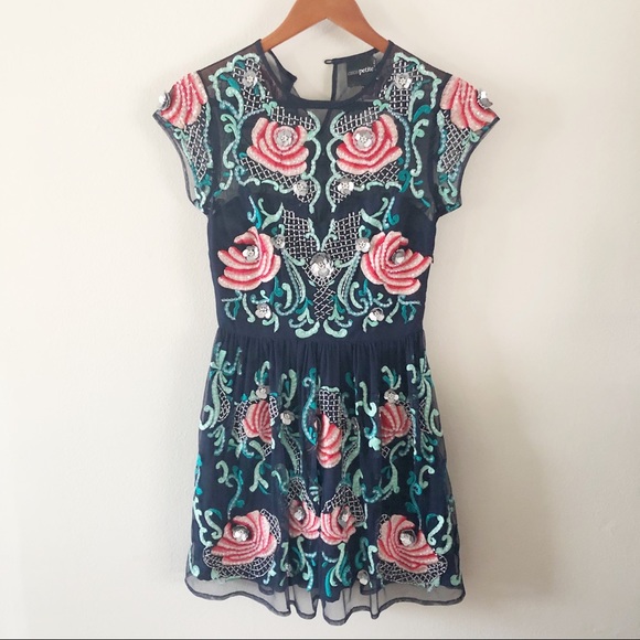 ASOS Petite Dresses & Skirts - ASOS PETITE | Sequined Embroidered Floral Dress
